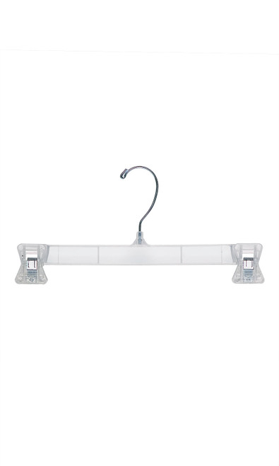 Break-Resistant 12 inch Clear Plastic Skirt and Pants Hangerszoom