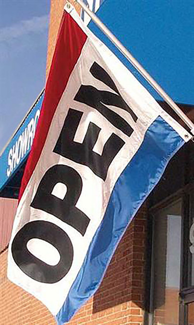 Double Sided Open Flagzoom