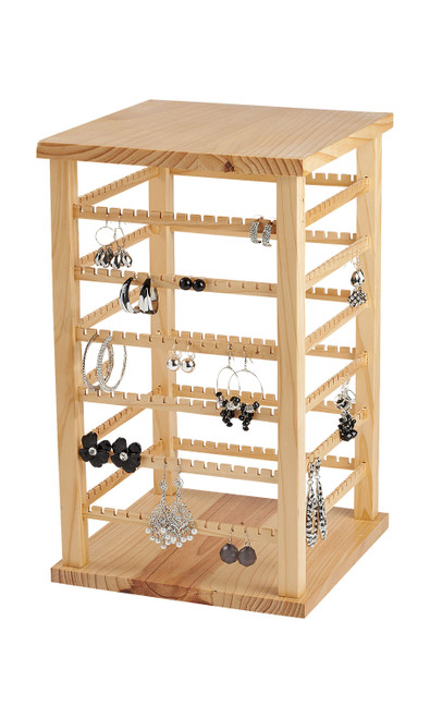 Large Wood Rotating Earring Displayzoom