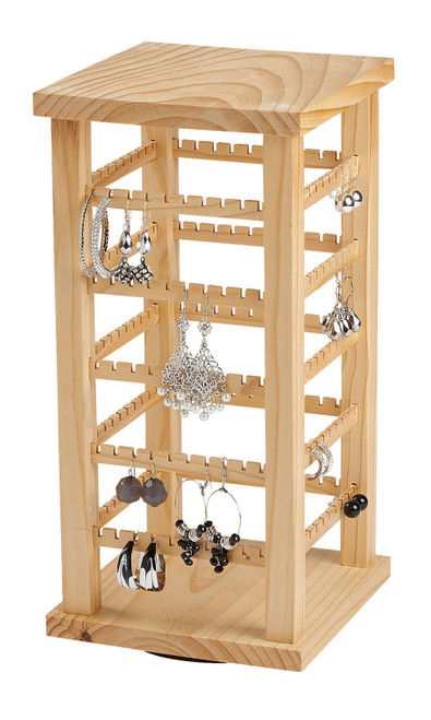 Small Wood Rotating Earring Displayzoom