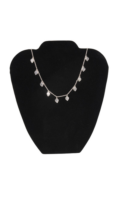 An image of the black velvet necklace display easel