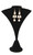 An image of the black fan shaped necklace display