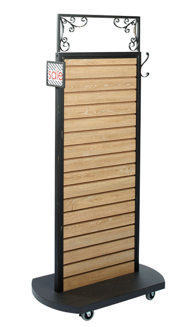 Boutique Vintage Slatwall Rolling Merchandiser