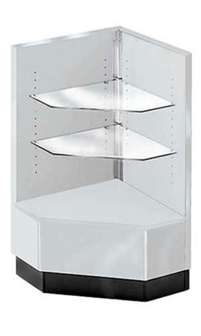 Gray Metal Framed Open-Shelf Corner Filler Fully Assembledzoom