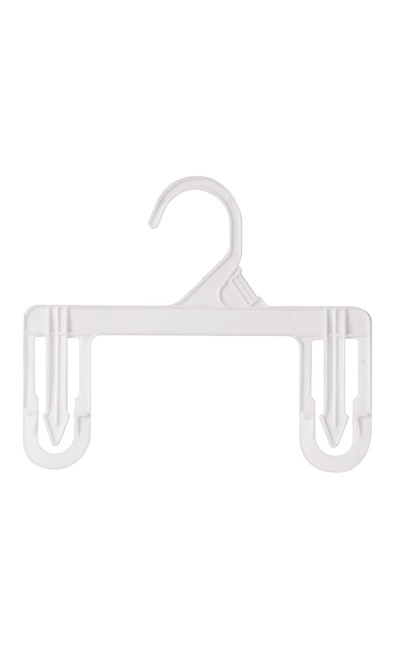 8 inch White Children's Plastic Skirt and Pants Hangerszoom