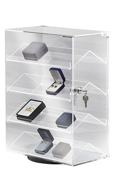 4-Shelf Rotating Pilfer-Proof Jewelry Displayzoom